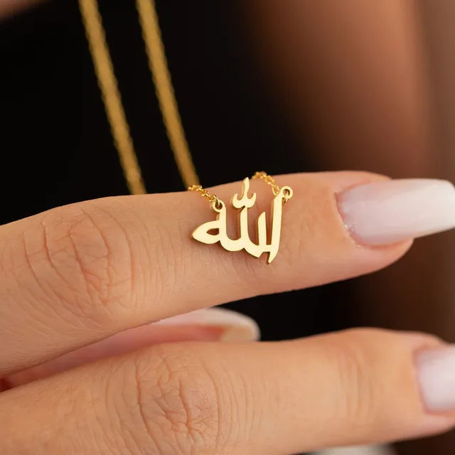 Personalised Letter (Love, God, Patience) in Arabic Necklaces Women